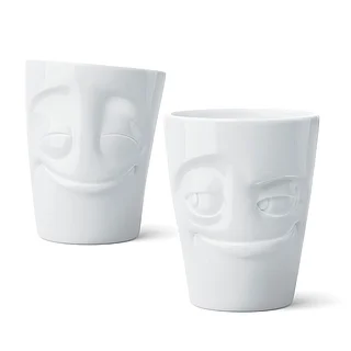 FIFTYEIGHT zwei Henkelbecher in weiß